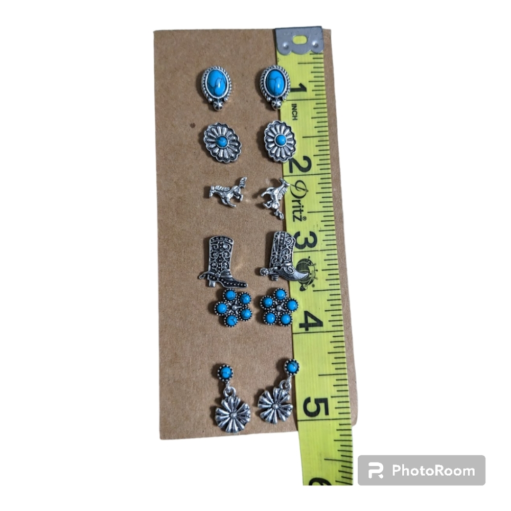 Western Theme Stud Earrings